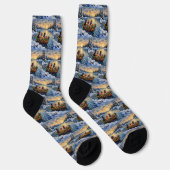 Papillon-Weihnachtsboot-Feiertag Socken (Rechts)