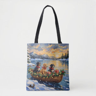 Papillon Weihnachtsboot-Feiertag Tasche