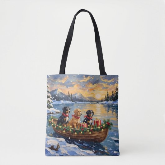 Papillon Weihnachtsboot-Feiertag Tasche (Vorderseite)