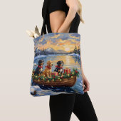 Papillon Weihnachtsboot-Feiertag Tasche (Von Nahem)