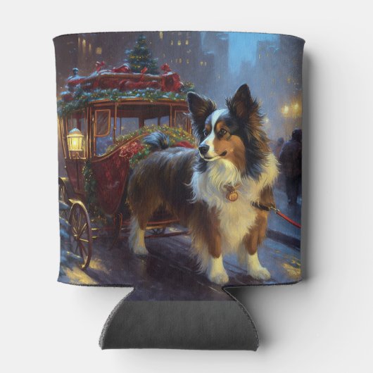 Papillon Weihnachtsfeiertag Dosenkühler (Rückseite)