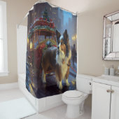 Papillon Weihnachtsfeiertag Duschvorhang (Beispiel)