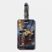 Papillon Weihnachtsfeiertag Gepäckanhänger (Rückseite vertikal)