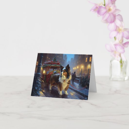 Papillon Weihnachtsfeiertag Karte (Orchidee)