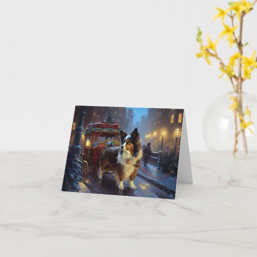 Papillon Weihnachtsfeiertag Karte (Gelbe Blume)