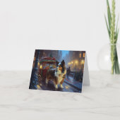 Papillon Weihnachtsfeiertag Karte (Vorderseite)