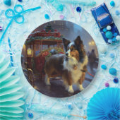 Papillon Weihnachtsfeiertag Pappteller (Party)