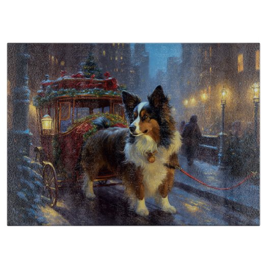 Papillon Weihnachtsfeiertag Schneidebrett (Vorderseite)