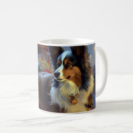 Papillon Weihnachtsfest Saison Kaffeetasse (VorderseiteRechts)