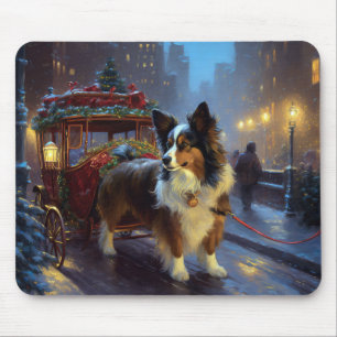 Papillon Weihnachtsfest Saison Mousepad