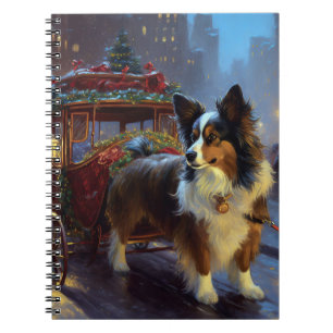 Papillon Weihnachtsfest Saison Notizblock