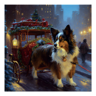 Papillon Weihnachtsfest Saison Poster