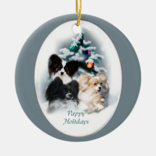 Papillon Weihnachtsgeschenke Keramikornament