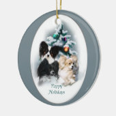 Papillon Weihnachtsgeschenke Keramikornament (Links)