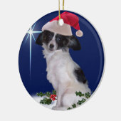Papillon Weihnachtsverzierung Keramik Ornament (Links)