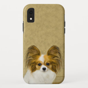 Papillon (weiß und schwarz) Malerei - Dog Art Case