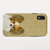 Papillon (weiß und schwarz) Malerei - Dog Art Case (Rückseite (Horizontal))