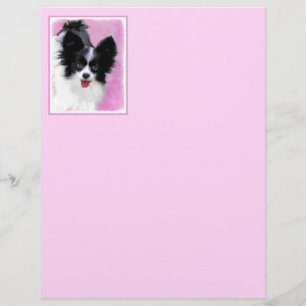Papillon (weiß und schwarz) Malerei - Hundekunst