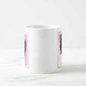 Papillon (weiß und schwarz) Malerei - Hundekunst Kaffeetasse (Mittel)