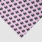 Papillon (weiß und schwarz) Malerei - Hundekunst Seidenpapier (Ausschnitt)