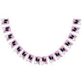 Papillon (weiß und schwarz) Malerei - Hundekunst Wimpelkette (Alle)