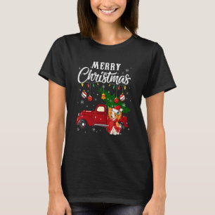 Papillon Xmas Tree Red Truck Frohe Weihnachten Paj T-Shirt