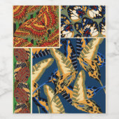 Papillons, Butterflies, Patterns, Plate No.19 Weinetikett (Einzelnes Label)