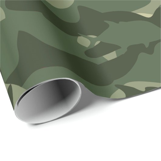 Papio und Ulua - Tarnung Hawaiianischer Fischfang Geschenkpapier (Rolleneckpunkt)