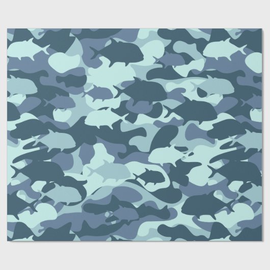 Papio und Ulua - Tarnung Hawaiianischer Fischfang Geschenkpapier (Flach)