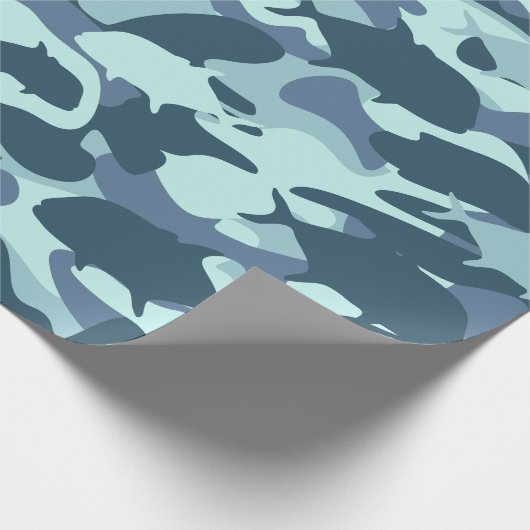 Papio und Ulua - Tarnung Hawaiianischer Fischfang Geschenkpapier (Ecke)