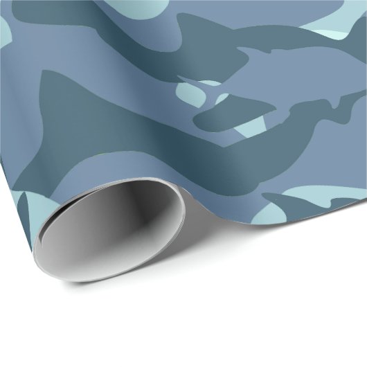 Papio und Ulua - Tarnung Hawaiianischer Fischfang Geschenkpapier (Rolleneckpunkt)