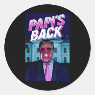 Papis Ck Donald Trump Daddys Zuhause Blowbleg Runder Aufkleber