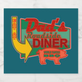 Papis Roadside Diner Untersetzer Bierflaschenetikett (Einzelnes Label)