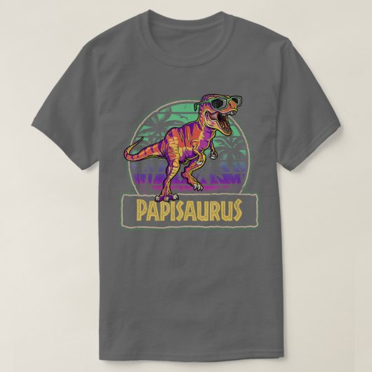 Papisaurus T Rex Dinosaur Papi Saurus Familienmatt T-Shirt (Design vorne)