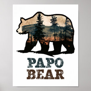 Papo Bär Vintage Retro Lustig Poster