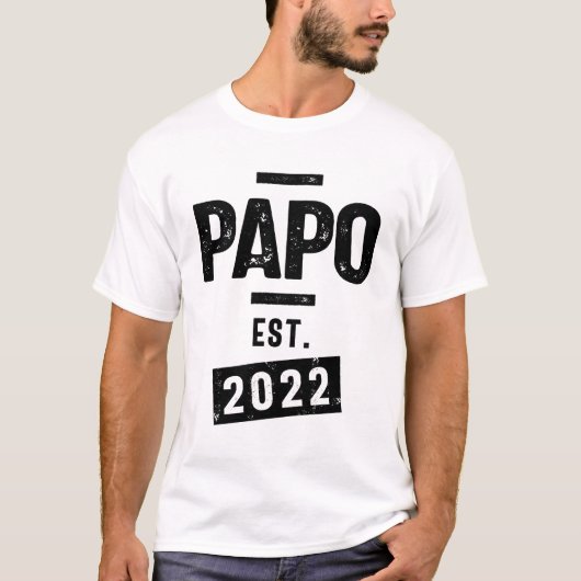 Papo Est. 2022 | Vatertag und Großelterntag T-Shirt (Vorderseite)