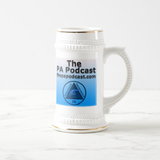 PAPodcast Stein Bierglas (Rechts)
