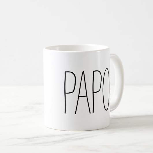 Papop-Kaffee-Tasse Kaffeetasse (VorderseiteRechts)