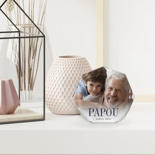 Papou-Jahr eingerichtet Fotoblock