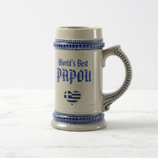 Papou Stein - das beste Papou der Welt (Grieche - Bierglas