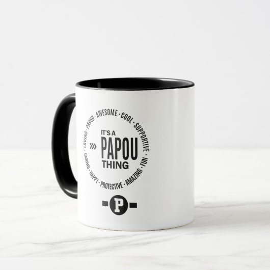 Papou Thing Tasse (Vorderseite Links)