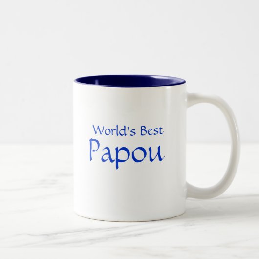 Papou, Welt am besten Zweifarbige Tasse (Rechts)