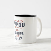 Papou wie ein Opa nur Cooler Zweifarbige Tasse (VorderseiteRechts)