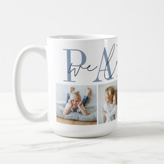 Papou Wir Liebe Sie 4 Foto Collage Kaffeetasse (Links)