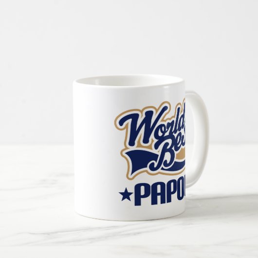 Papou Worlds Best Kaffeetasse (VorderseiteRechts)