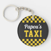 Papous Taxi | Funny Großvater Nickname Foto Schlüsselanhänger (Vorderseite)