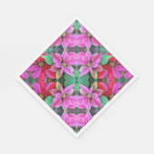 Papp Napkin Pink/Rote Poinsettia Serviette (Ecke)