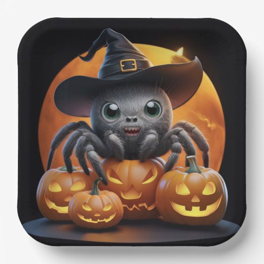 Papp-Teller Serie 1 Spider Pappteller (Vorderseite)