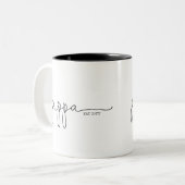 Pappa etabliert | Pappa-Geschenk Zweifarbige Tasse (Vorderseite Links)