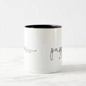 Pappa etabliert | Pappa-Geschenk Zweifarbige Tasse (Mittel)